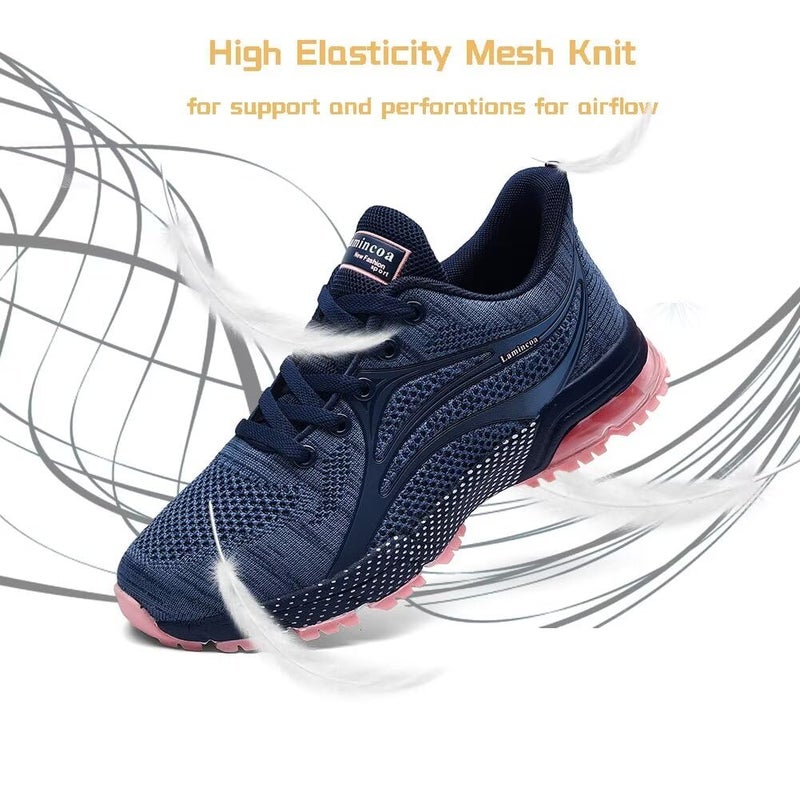 Lamincoa Womens Running Shoes Athletic Women Sneakers Non Slip Womens Tennis Shoes Navy Blue - Image 5